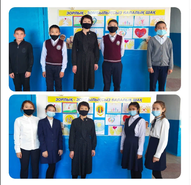 Бала құқығы - адам құқығы" республикалық айлық жоспары бойынша өткізген сурет көрмесі