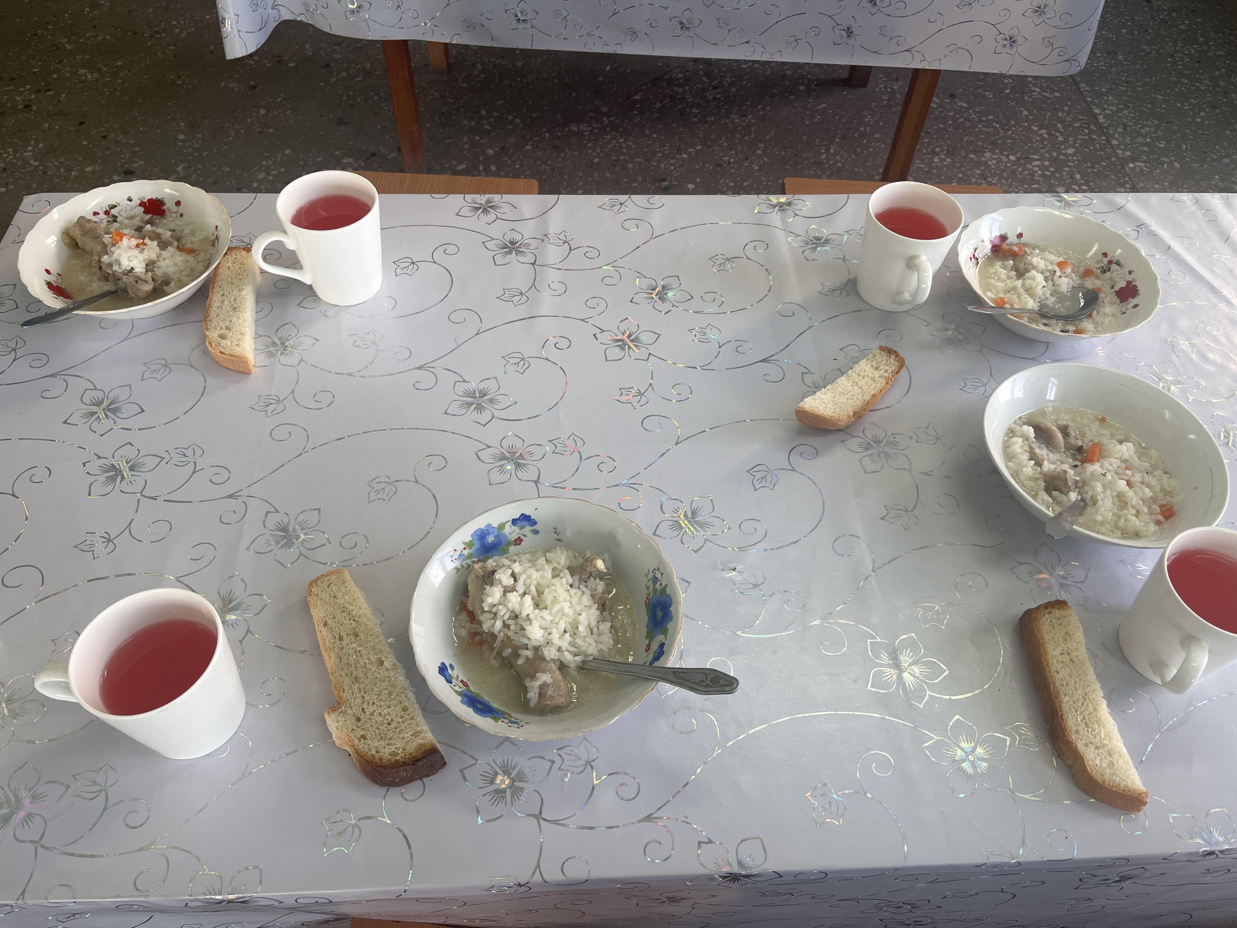 Асханадағы тағамдардың берілуі